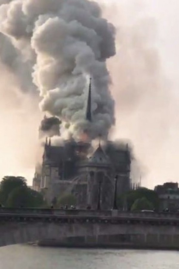 Grand Duchess Maria and her son and heir, Grand Duke George, send their condolences to the French people on the fire at Notre Dame Cathedral
