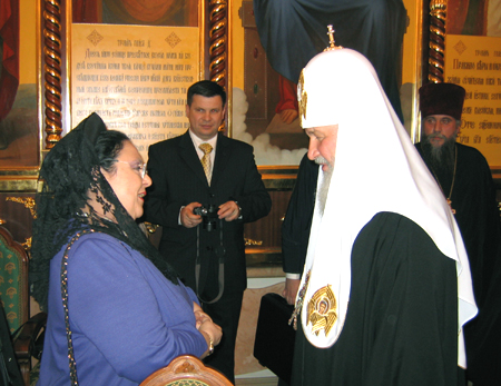 1 February 2009:  The Grand Duchess with the Patriarch