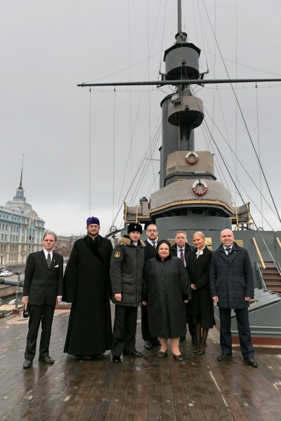 Head of the House of Romanoff on board the cruiser Aurora, November 8, 2017