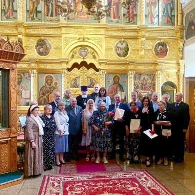 2023-08-20 An Investiture Ceremony on the Day of Commemoration of Tsaritsa Anastasia Romanovna in the Church of St. Nicholas in Moscow in Tolmachi